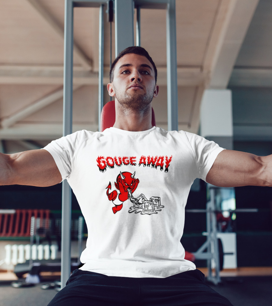 Gouge Away Red Devil Smashing Ice Cubes T-Shirt