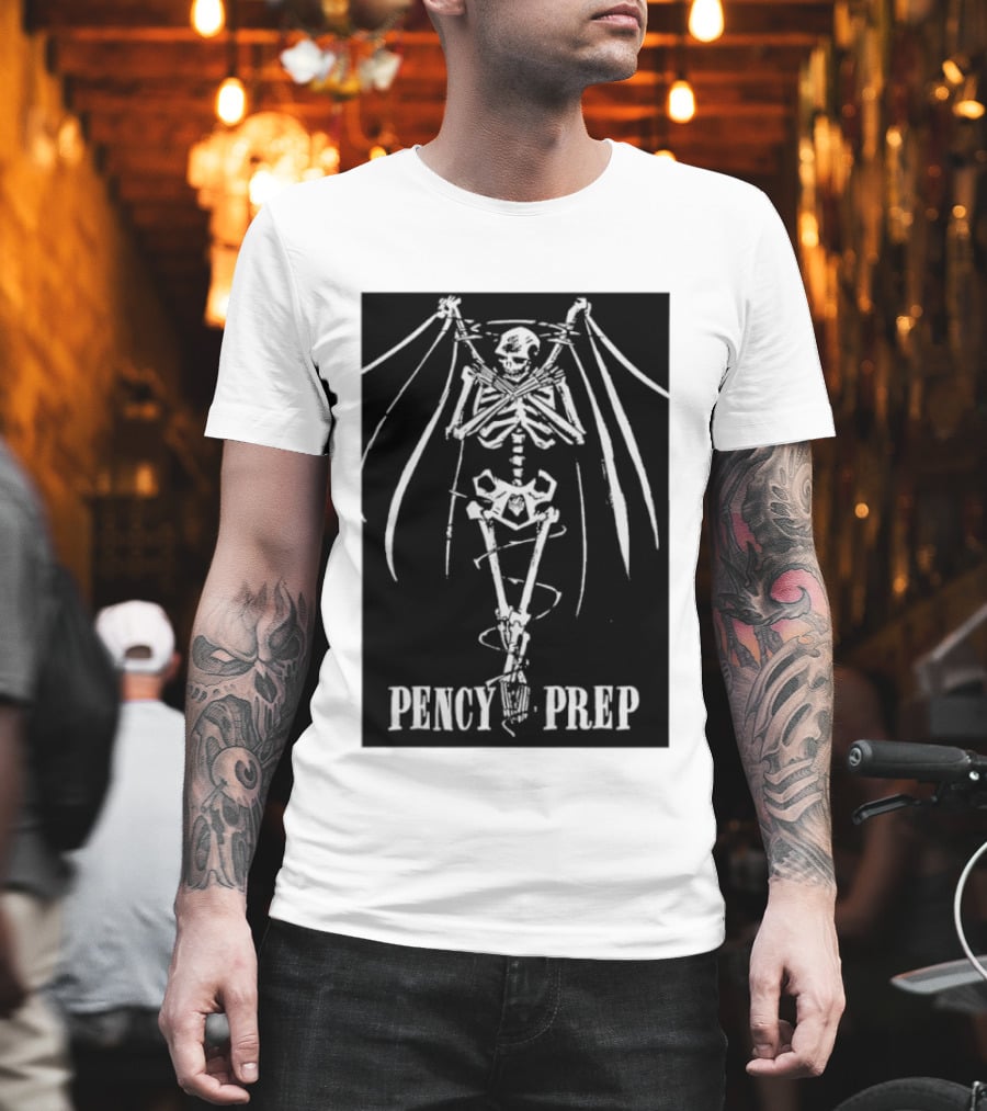 Pencey Prep Skeleton Flyer Ransom Bats Crossed Arms Band Merch T-Shirt
