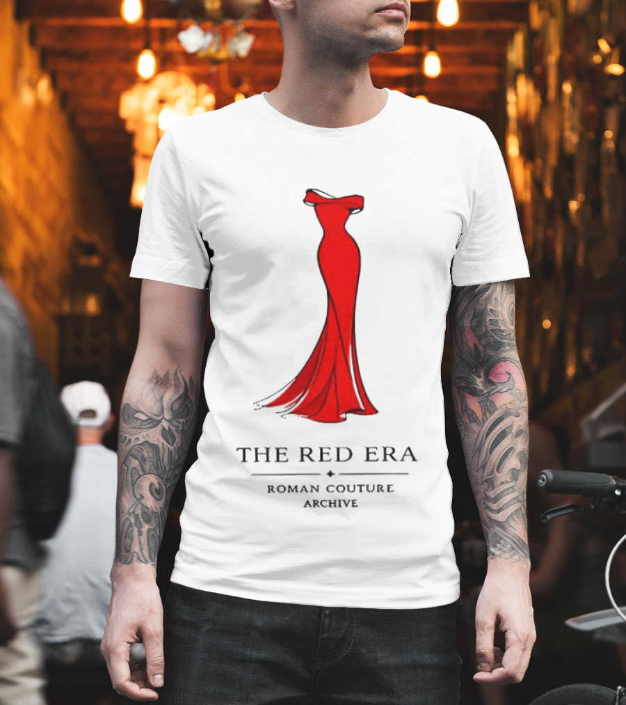 The Red Era Roman Couture Archive Evening Dress T-Shirt