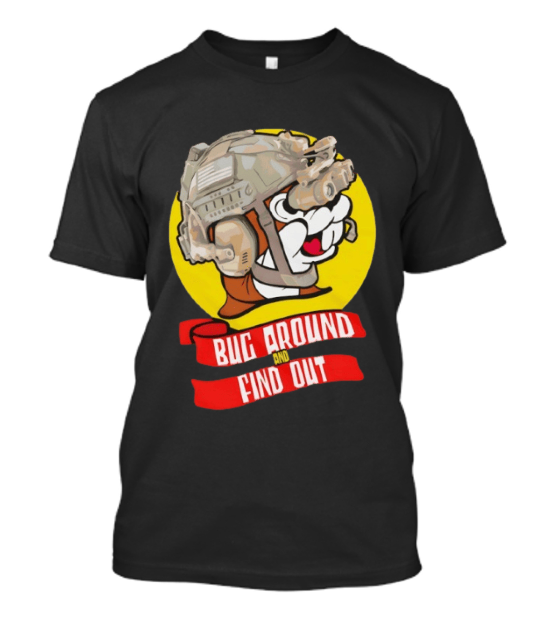 Beaver Army Bug Around And Find Out Helmet Cartoon Fandom T-Shirt