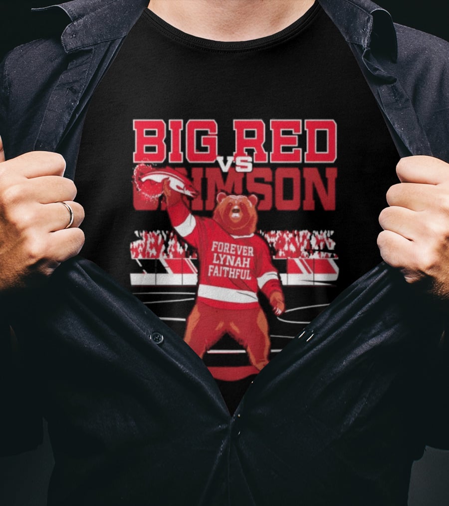 Cornell Hockey Big Red Vs Crimson Forever Lynah Faithful Bear Game Day T-Shirt