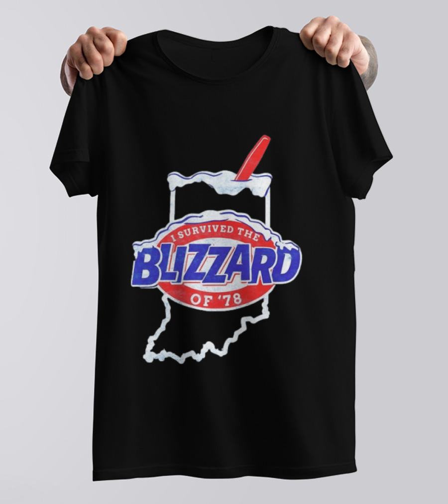 I Survived The Blizzard Of '78 Indiana Snow Shovel T-Shirt