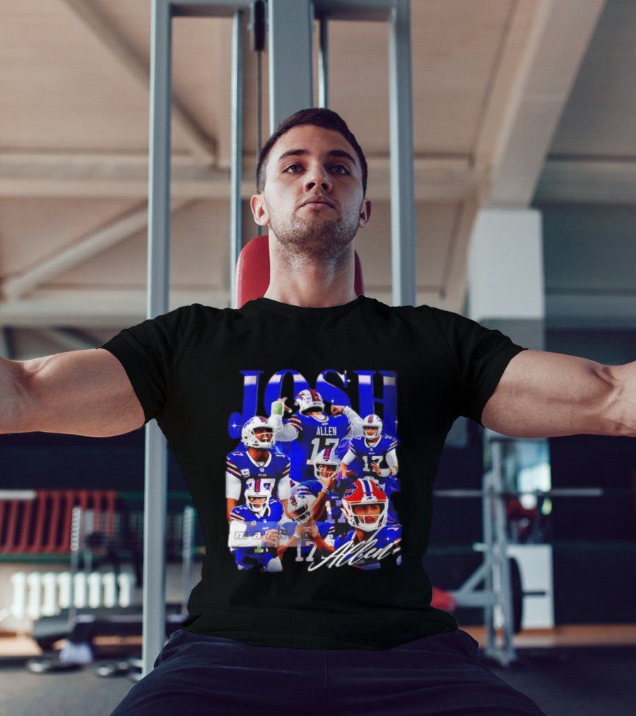 Buffalo Bills Josh Allen Quarterback Celebration Montage T-Shirt