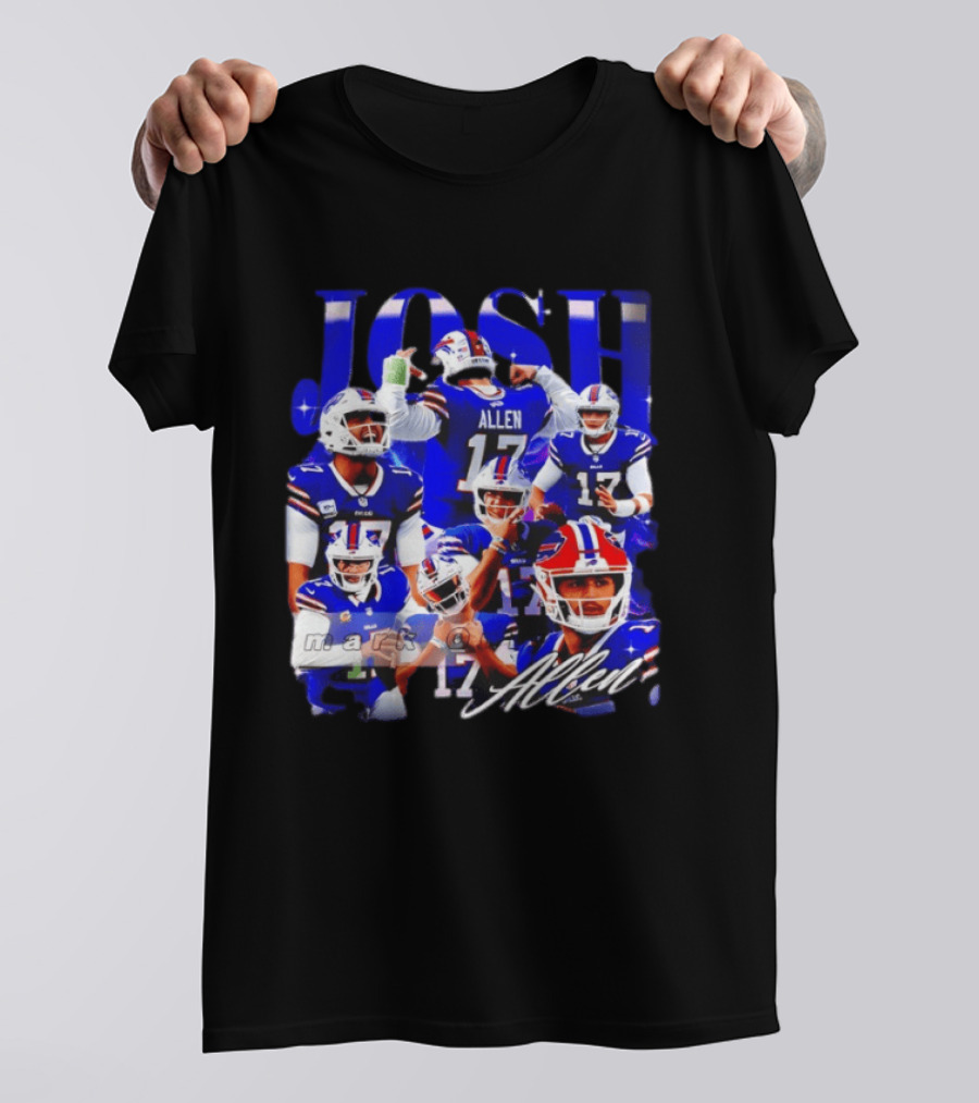 Buffalo Bills Josh Allen Quarterback Celebration Montage T-Shirt