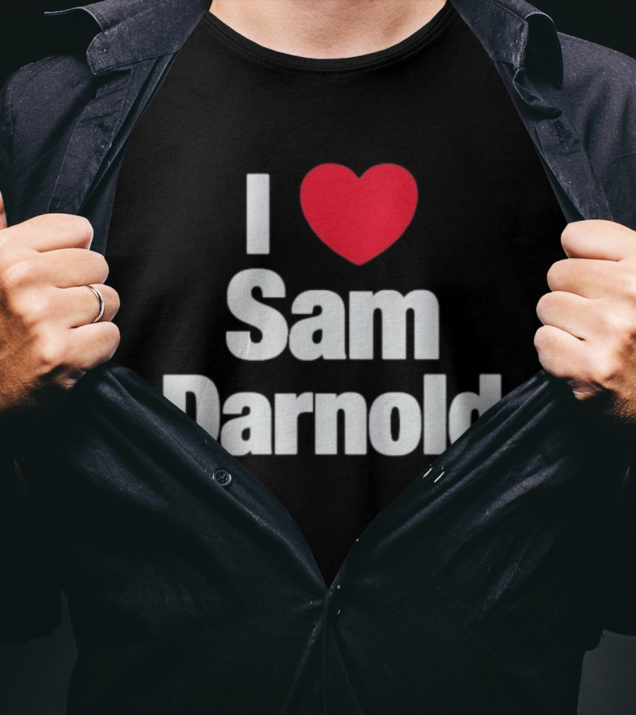 I Love Sam Darnold Heart Design Fan T-Shirt