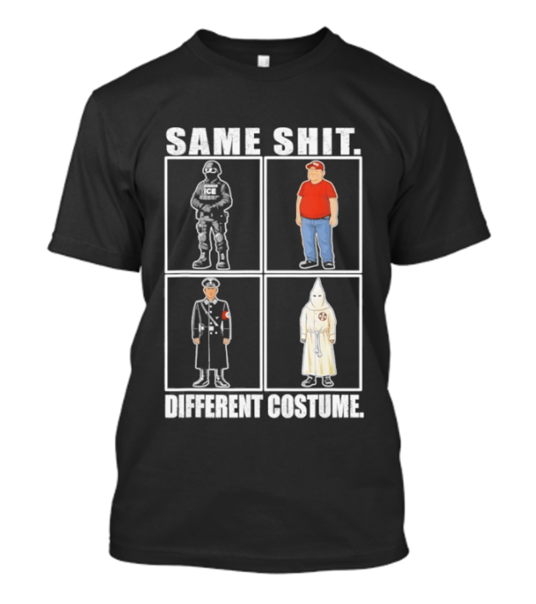 Same Shit Different Costume Soldier Red Hat Uniform White Robe Meme T-Shirt