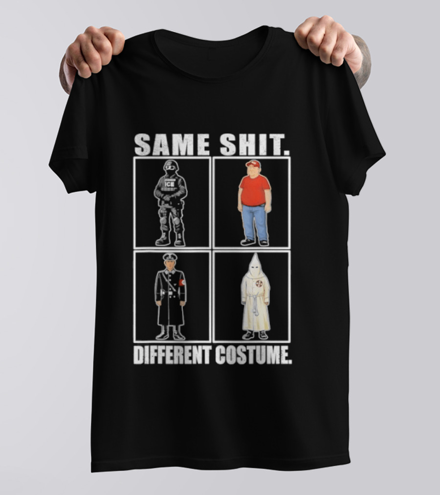 Same Shit Different Costume Soldier Red Hat Uniform White Robe Meme T-Shirt