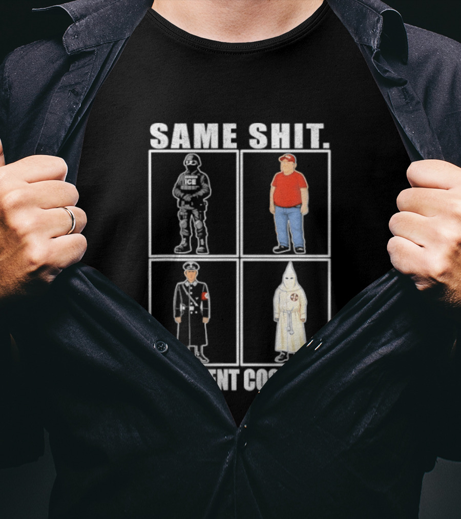 Same Shit Different Costume Soldier Red Hat Uniform White Robe Meme T-Shirt