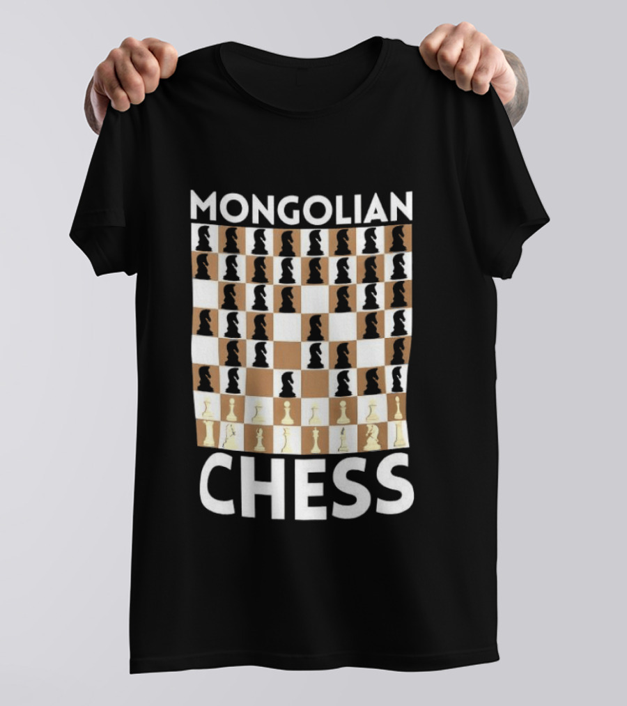 Mongolian Chess Knights No Mercy Mongol Empire Strategy T-Shirt