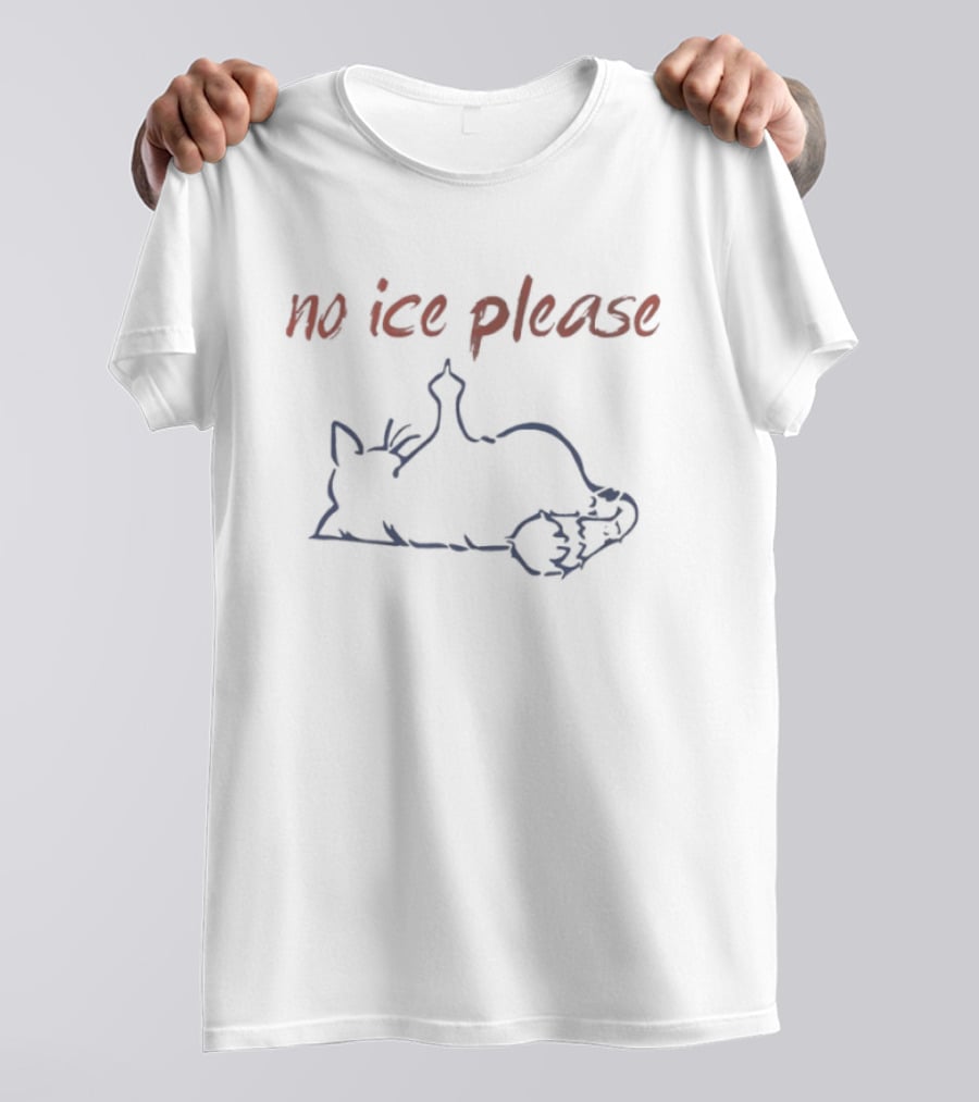 Cat No ICE Please Protest Message T-Shirt