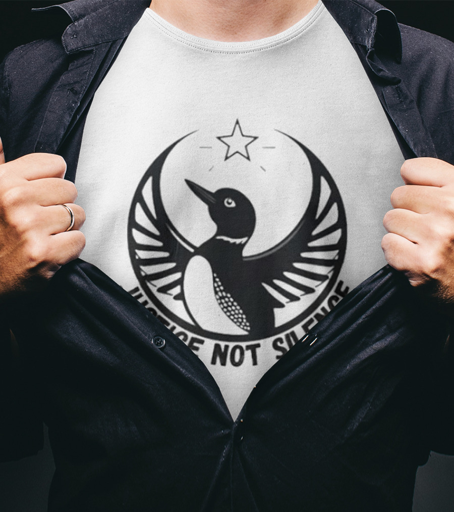 Justice Not Silence Minnesota Rebel Alliance Star Bird T-Shirt