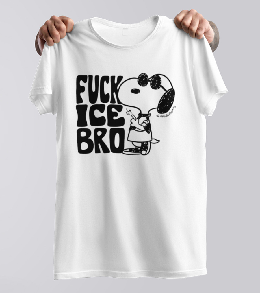 Snoopy Protest Statement ICE Bro T-Shirt