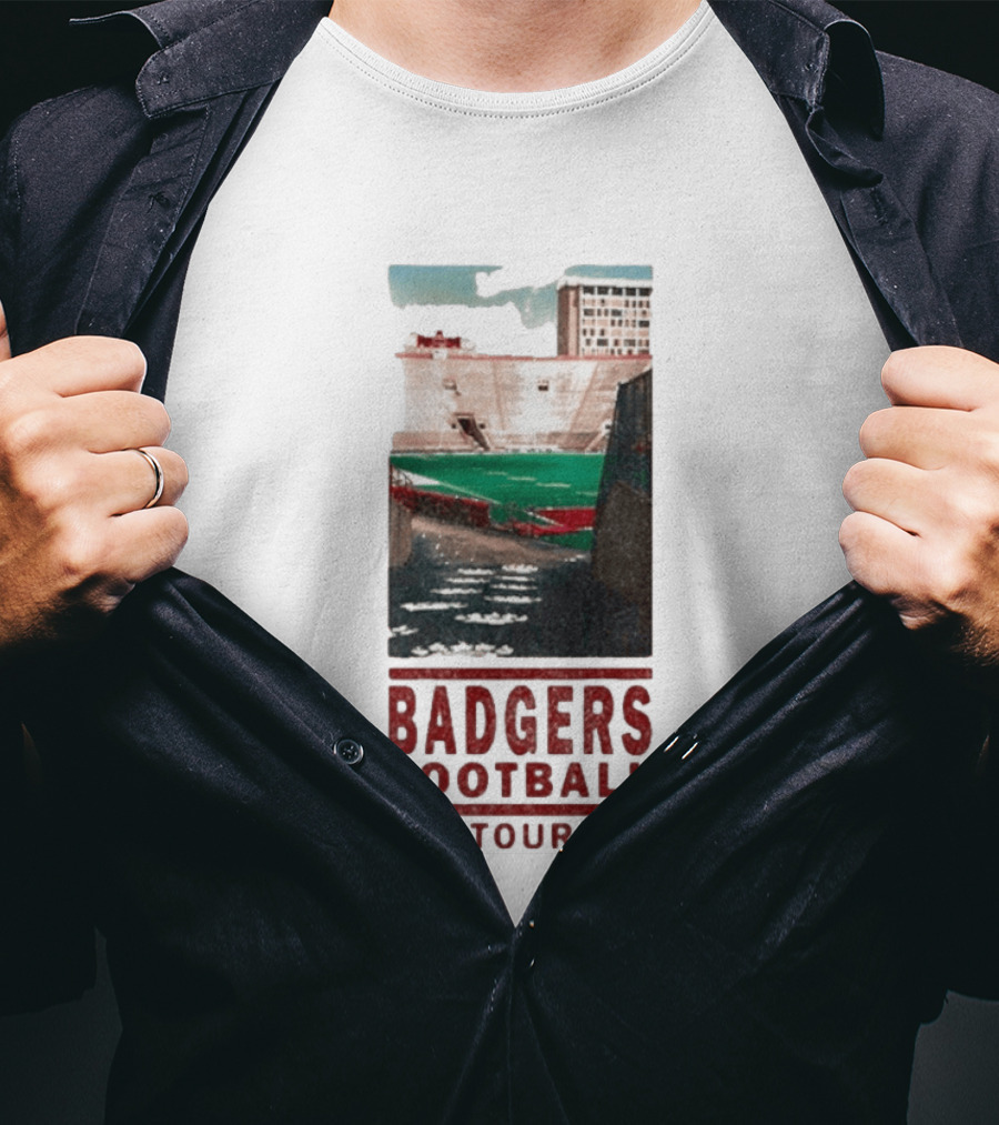 Badgers Football Tour 2025 Stadium Scene T-Shirt
