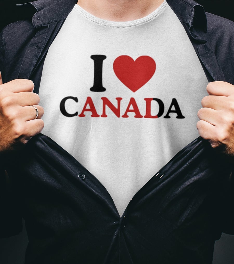 I Love Canada Red Heart T-Shirt