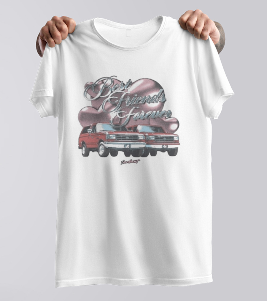 Best Friends Forever Vintage Trucks Heartbeat T-Shirt