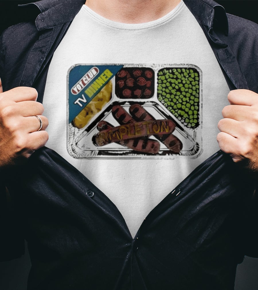 Yot Club TV Dinner Simpleton Retro Tray T-Shirt