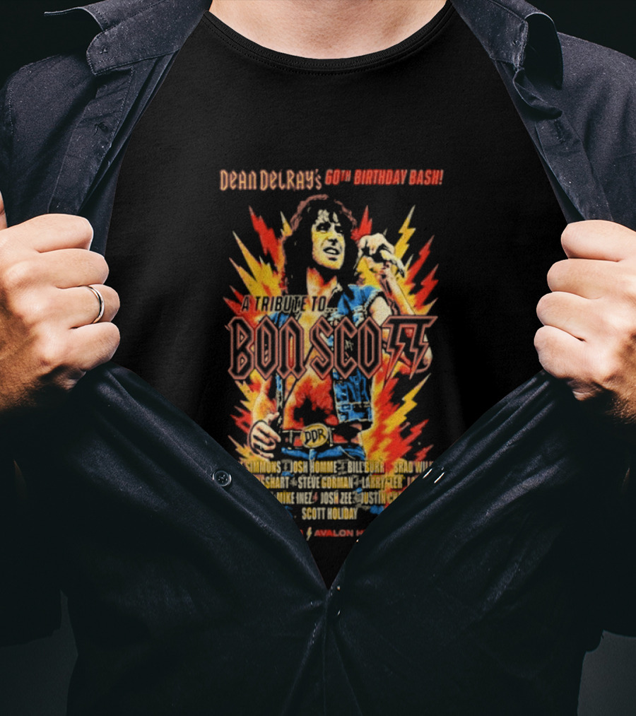 Dean Delray 60th Birthday Bash Bon Scott Tribute February 3 2026 Avalon Hollywood T-Shirt