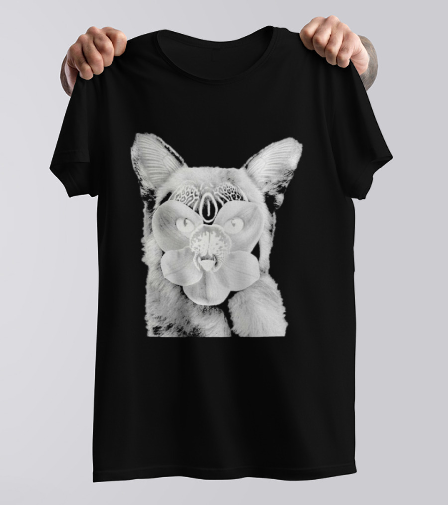 Galantis Palladium Cat Mask Orchid Eyes Black And White T-Shirt