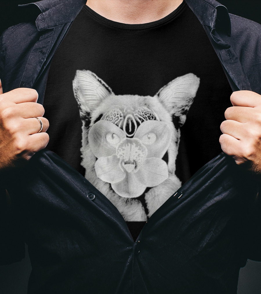 Galantis Palladium Cat Mask Orchid Eyes Black And White T-Shirt