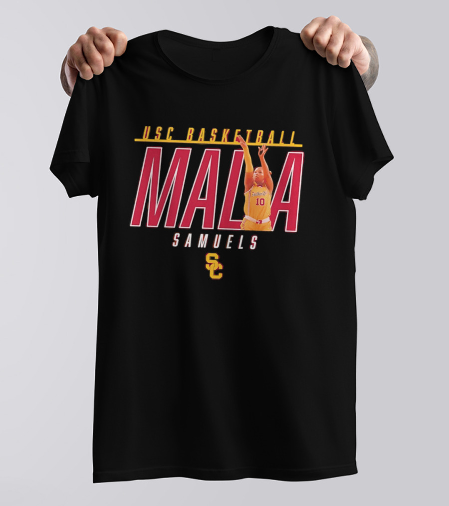 USC Basketball Malia Samuels 10 SC Trojans T-Shirt