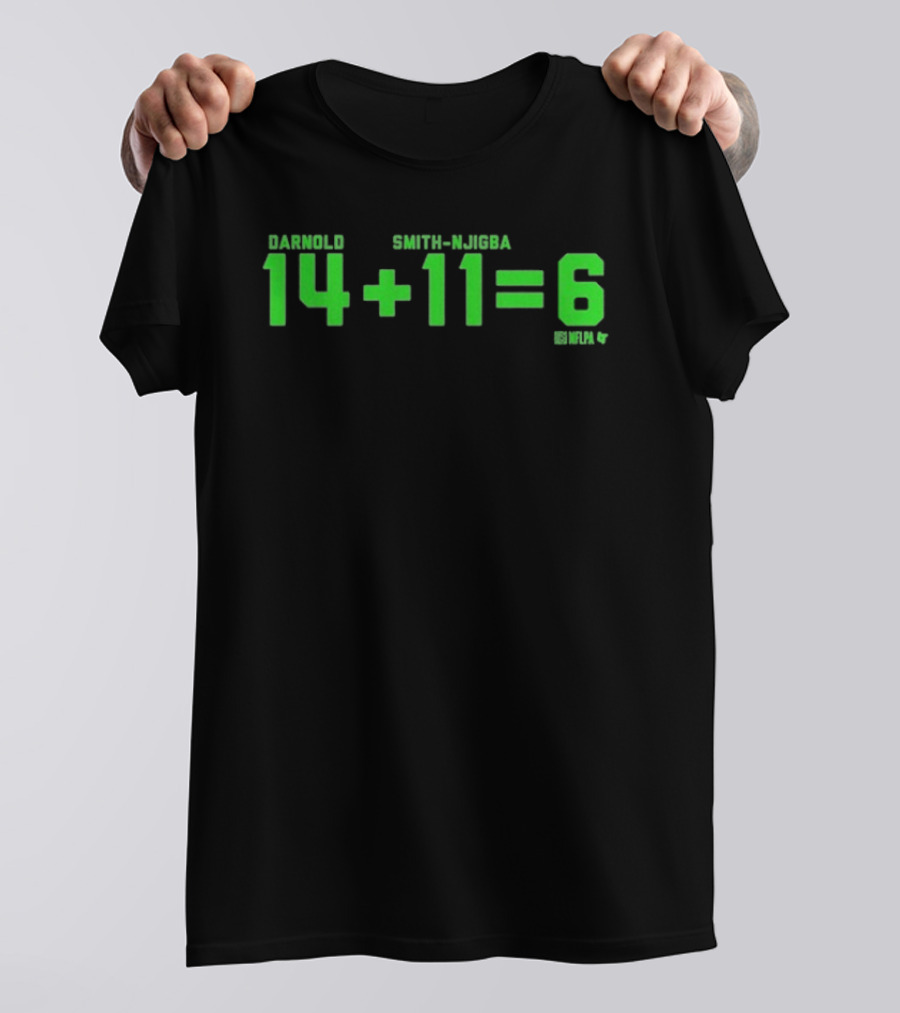 Darnold Smith Njigba 14 + 11 = 6 Equation Sports Fan T-Shirt