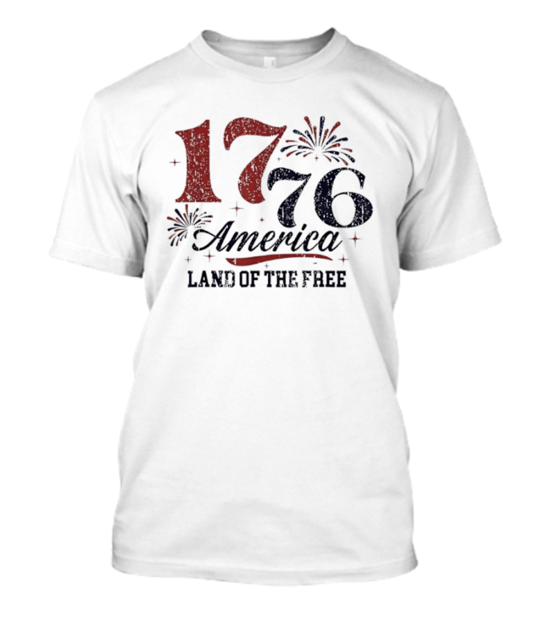 1776 America Land Of The Free Fireworks Celebration T-Shirt
