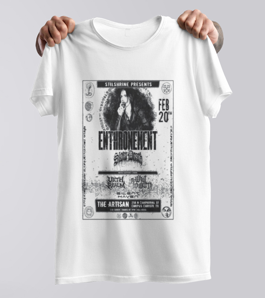 Enthronement Corpus Christi TX February 20 2026 Artisan Distilleries Event T-Shirt