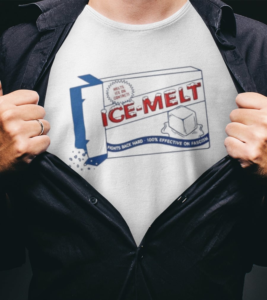 Salt Box Ice Melt Fight Back Hard 100% Effective On Fascism T-Shirt