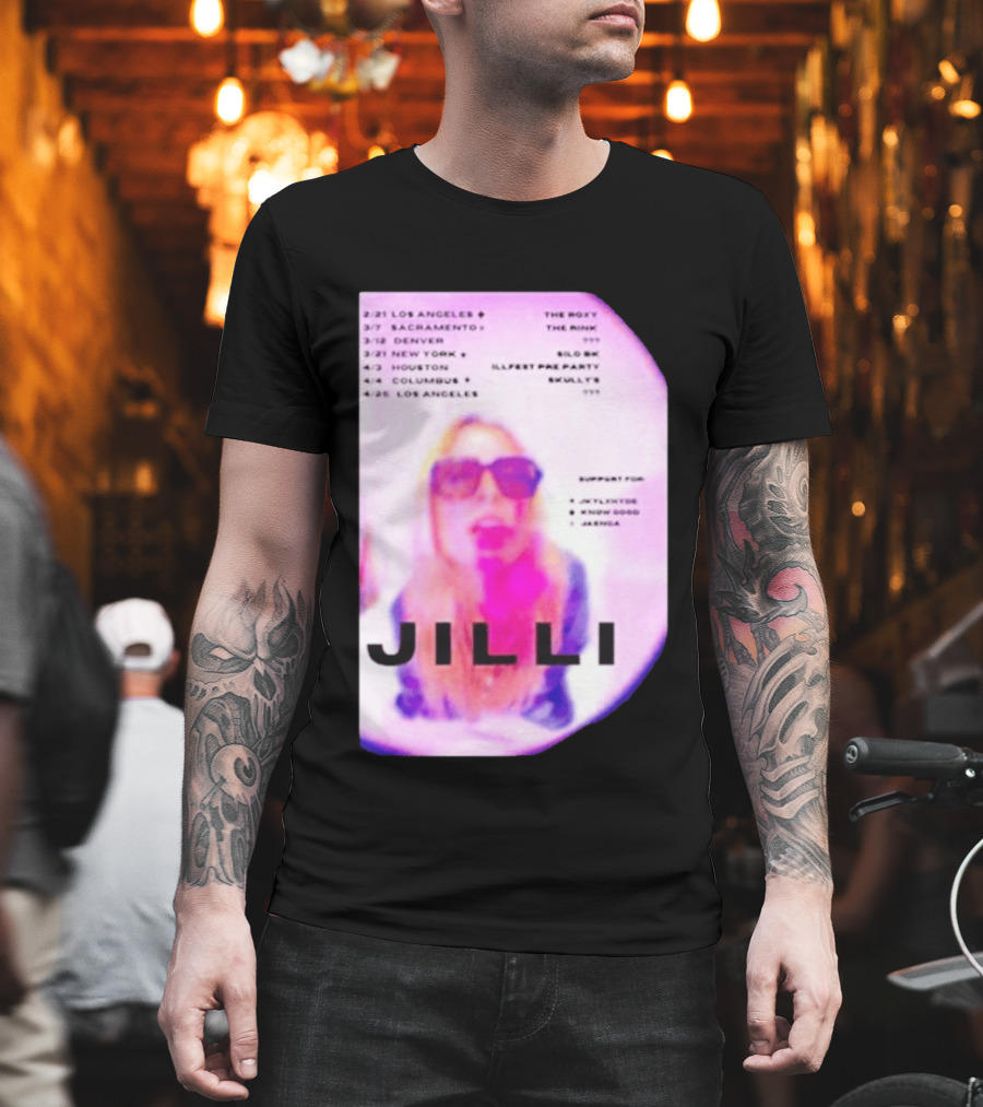 Jilli Winter Tour 2026 Dates Los Angeles Sacramento Denver New York Houston Columbus The Roxy The Mint Slo Brew Skully's Illfest T-Shirt