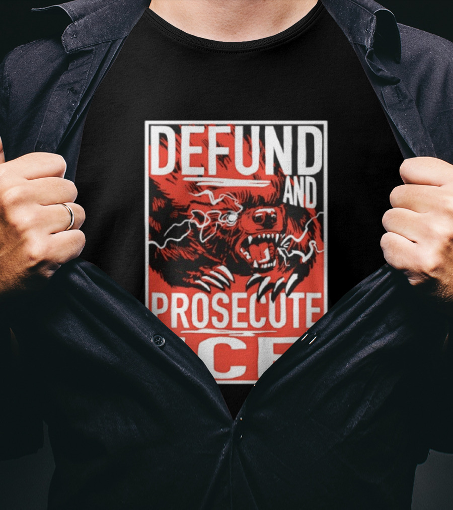 Defund And Prosecute ICE No U.S.S. No Fascist U.S.A. T-Shirt