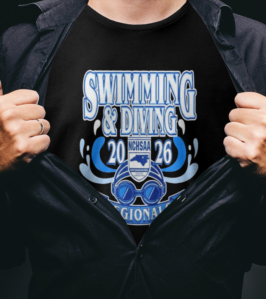 NCHSAA Swimming & Diving Regionals 2026 Competition Event T-Shirt