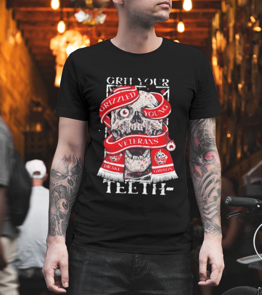 Grizzled Young Veterans Grit Your Teeth Drake Gibson T-Shirt