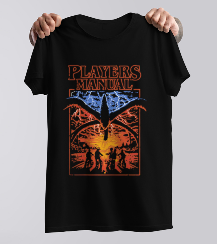 Players Manual Stranger Things Demogorgon Lightning T-Shirt