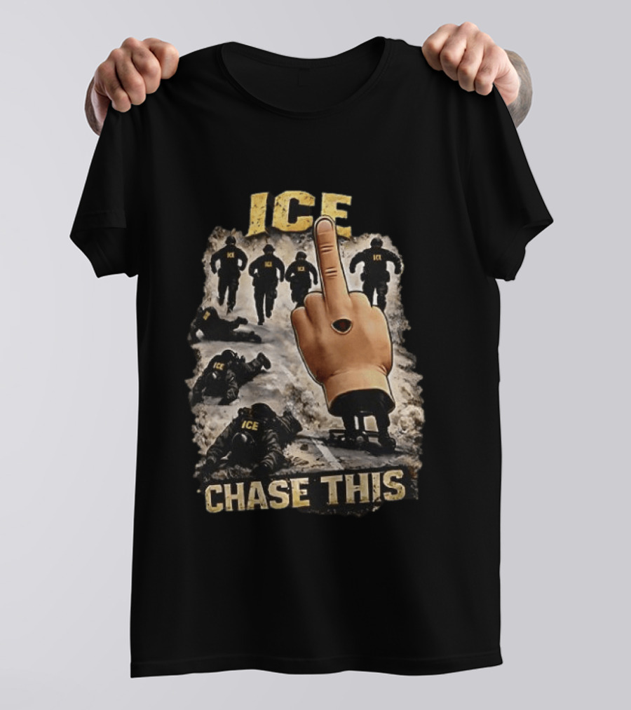 ICE Chase This Viral Foam Finger Protest T-Shirt