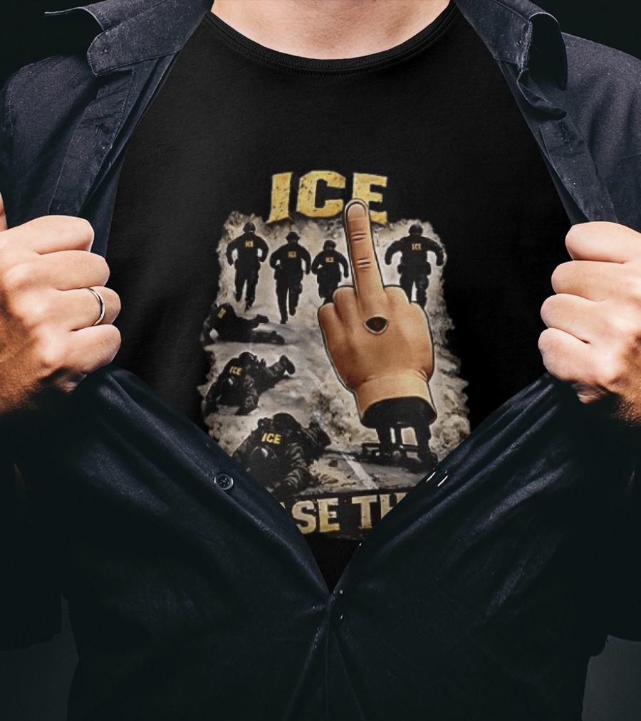 ICE Chase This Viral Foam Finger Protest T-Shirt