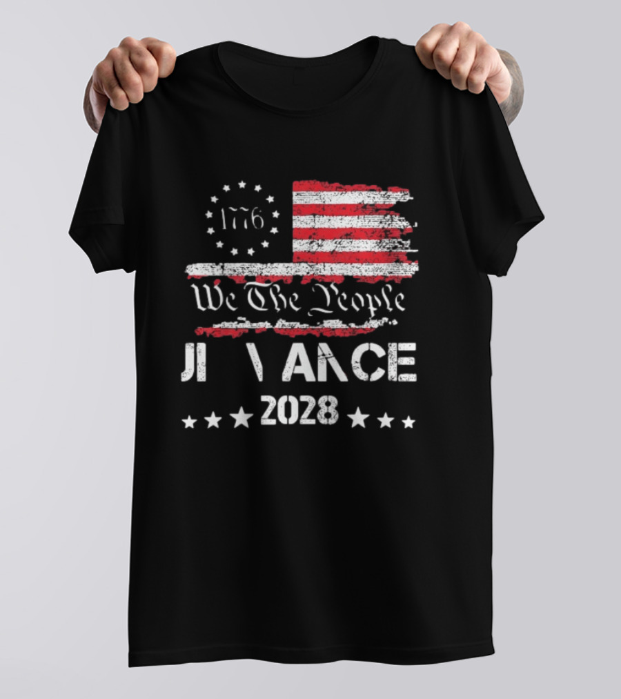 JD Vance 2028 We The People 1776 US Flag Election 48 Stars T-Shirt