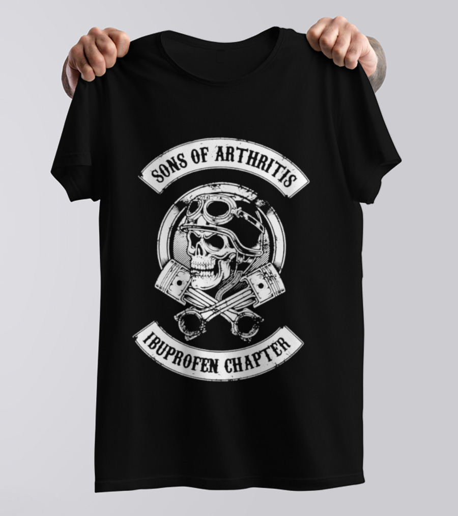 Sons Of Arthritis Ibuprofen Chapter Skull Crossbones T-Shirt
