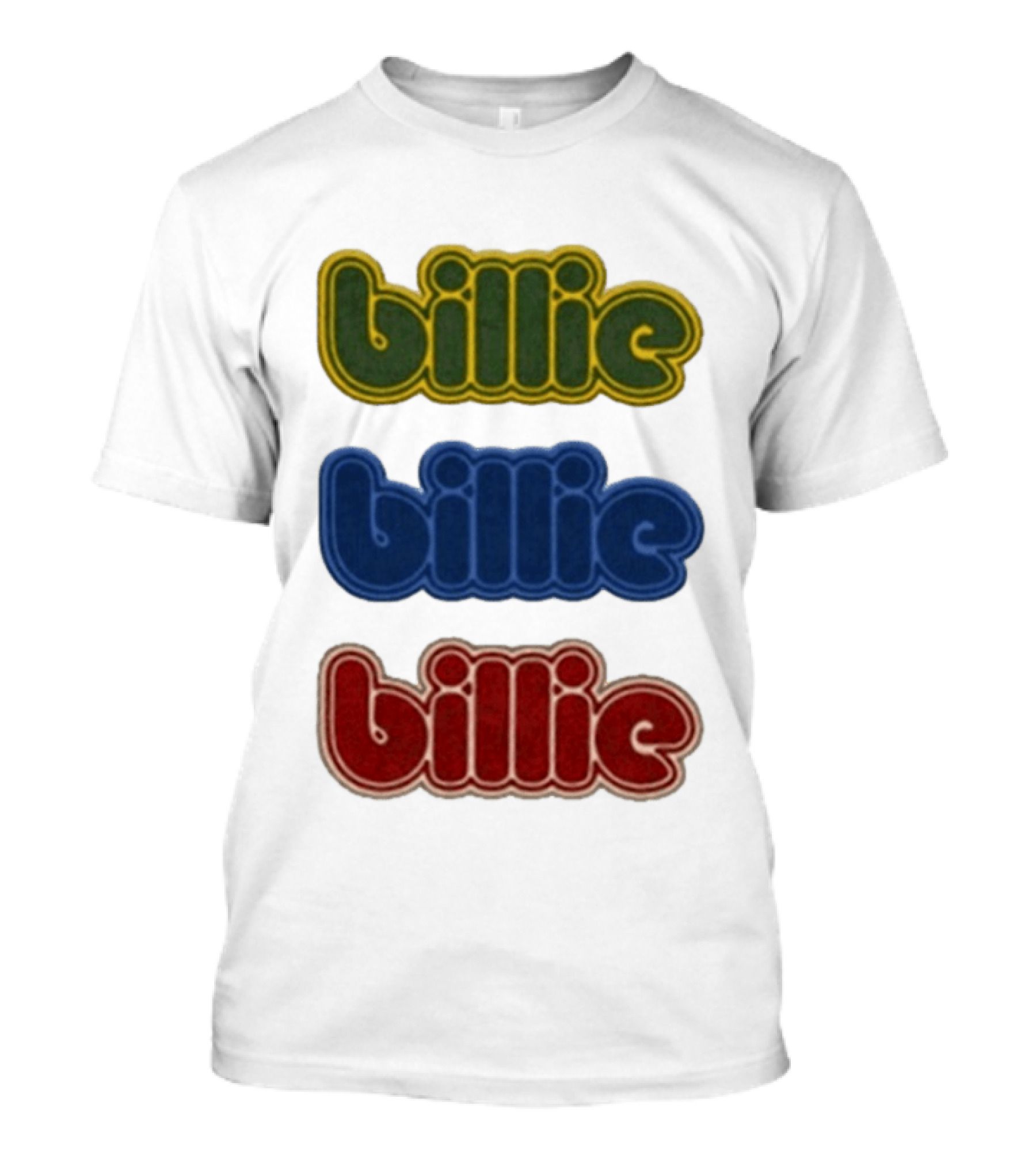 Billie Eilish Billie Triple Text Color Variations T-Shirt