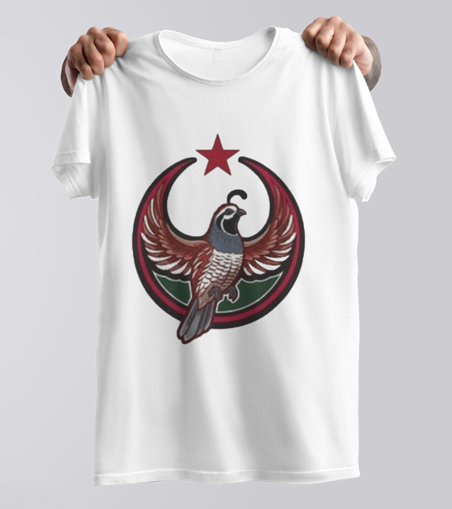 California Quail Rebel Crescent Star T-Shirt
