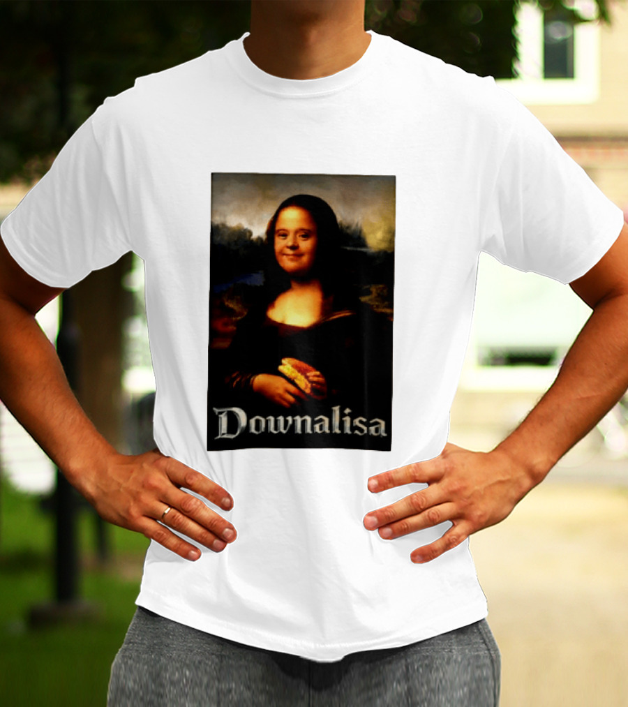 Downalisa Mona Lisa Parody Featuring T-Shirt