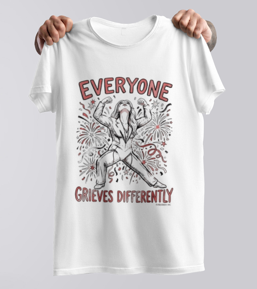 Everyone Grieves Differently Powerful Expression With Bold Red Accents T-Shirt