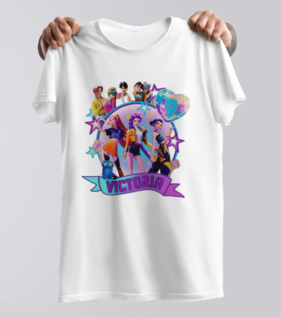 Victoria Huntrix Kpop Birthday Celebration Star Characters T-Shirt