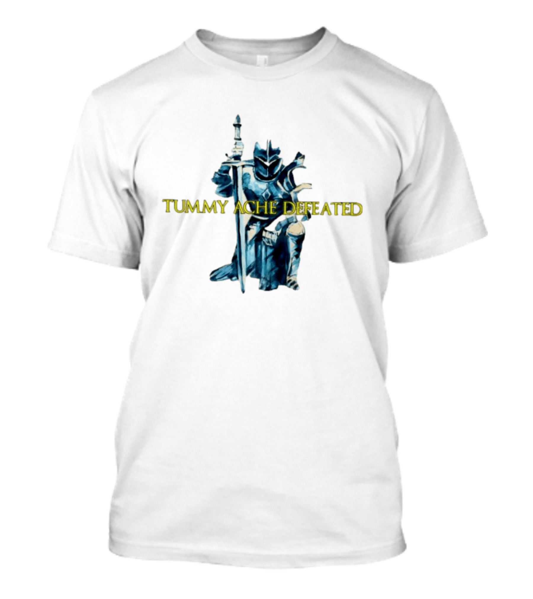 Tummy Ache Defeated Medieval Knight T-Shirt