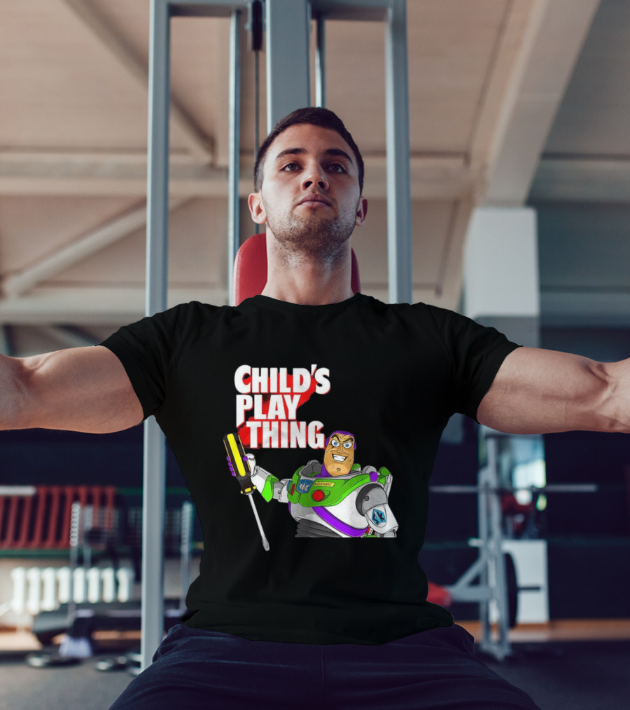 Child's Play Thing Buzz Lightyear Horror Crossover Toy Story T-Shirt