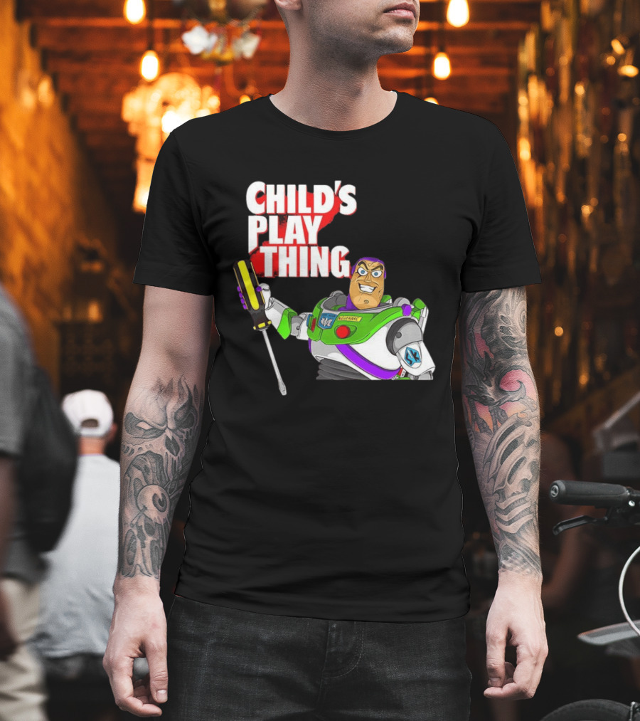Child's Play Thing Buzz Lightyear Horror Crossover Toy Story T-Shirt