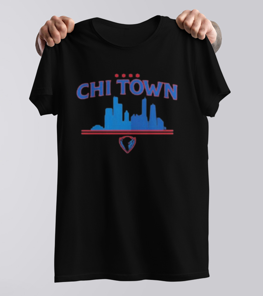 DePaul Blue Demons Chi Town Skyline And Heart T-Shirt