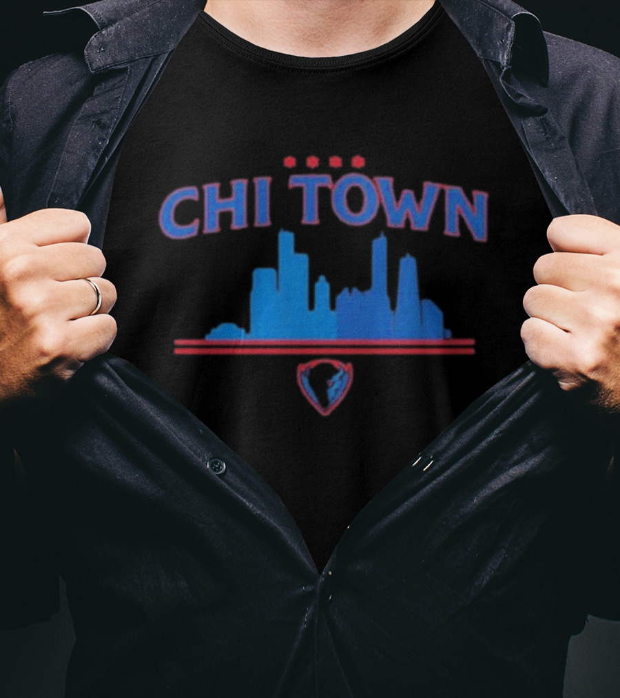 DePaul Blue Demons Chi Town Skyline And Heart T-Shirt