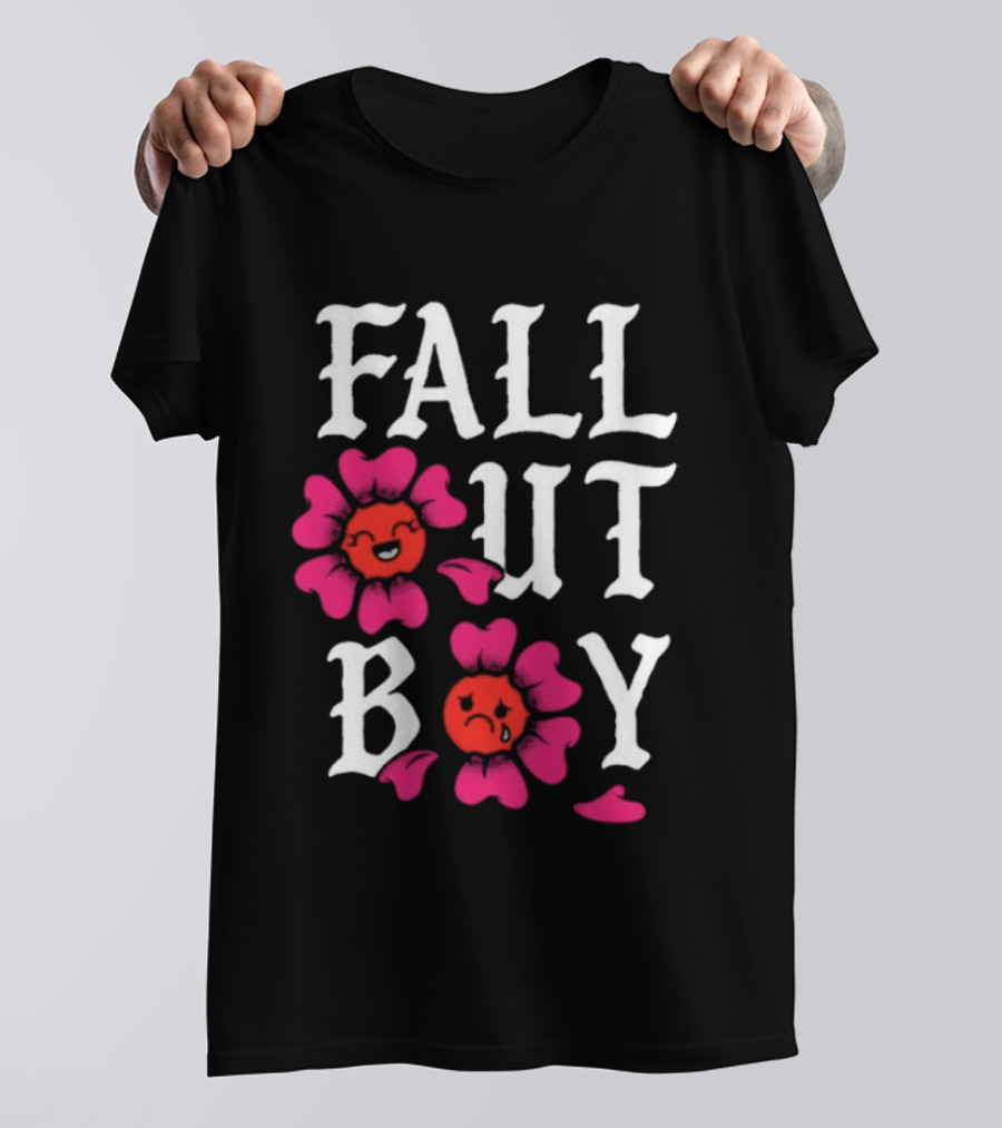 Fall Out Boy Floral Pink Red Flowers T-Shirt