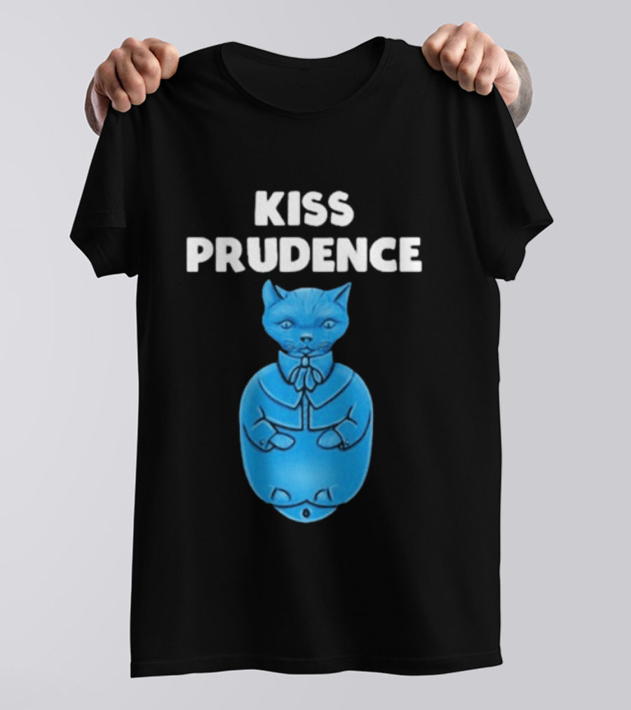 Kiss Prudence Happytoast Cat Blue T-Shirt