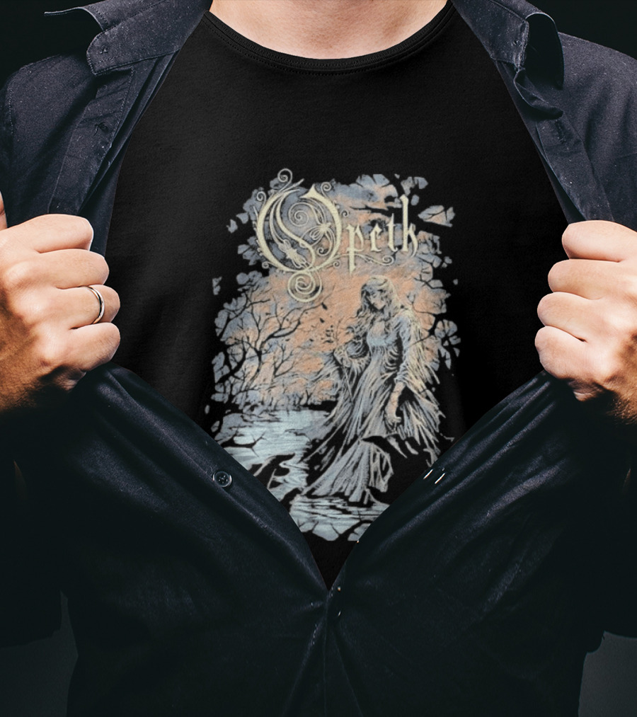 Opeth Voice Of Treason Ghostly Woman Winter Scene T-Shirt